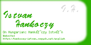 istvan hankoczy business card